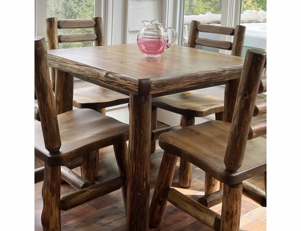Can I get this table in whiskey finish with matching chairs (like pictured)?